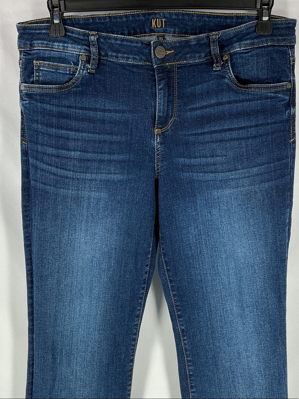 Kut from the Kloth Baby Bootcut Jeans 14S Dark Wash High Rise Stretch Denim Slim - Picture 4 of 16